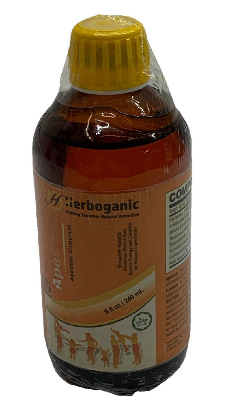 Herboganic Apetenic Appetite Booster Stimulant, Promotes Weight Gain 8oz/240ml