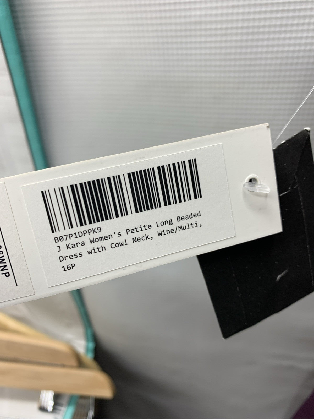 J Kara Women's Petite Long Beaded Formal Dress with Cowl Neck Purple Size 16P