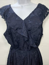 GRACE KARIN Women's Wedding Dress V Neck Ruffle High Waist Midi  Navy Size XL
