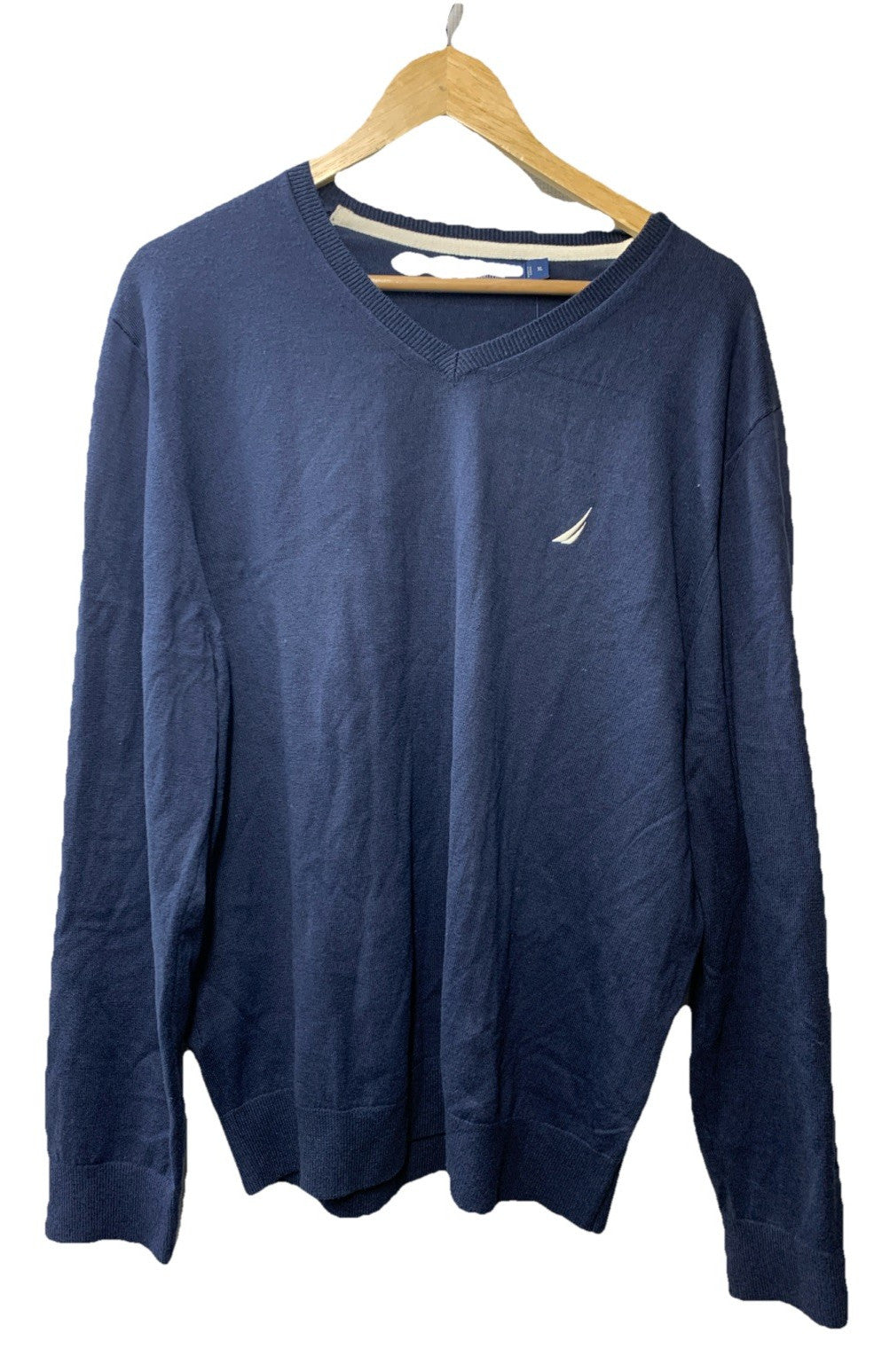 Nautica Men's Navtech Performance Classic-Fit Soft V-Neck Sweater Size XL Navy