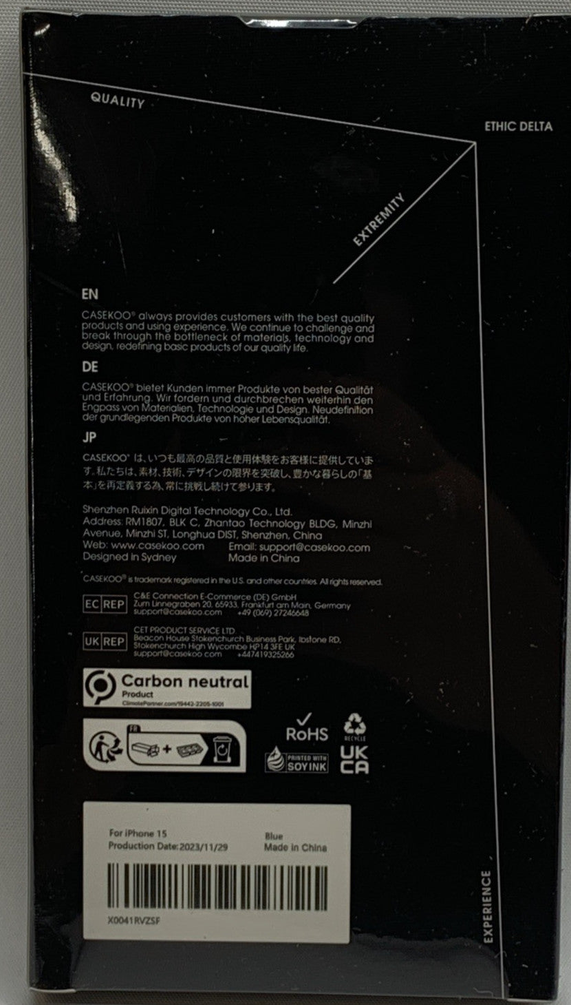 CaseKoo for iPhone 15 Case MagSafe-Compatible, Lens Protection, Ultra T-  Blue