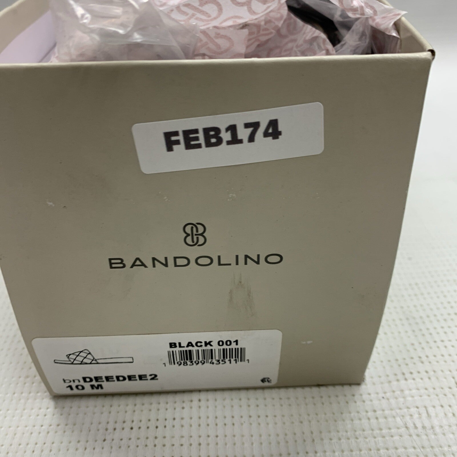 Bandolino Deedee Platform Sandal Black Size 10M Slipon Slipper BNDEEDEE2 Textile