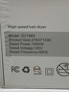 Cosy Companions High Speed Hair Dryer Model ZCY883 Silver 1500W 120V 150000 RPM