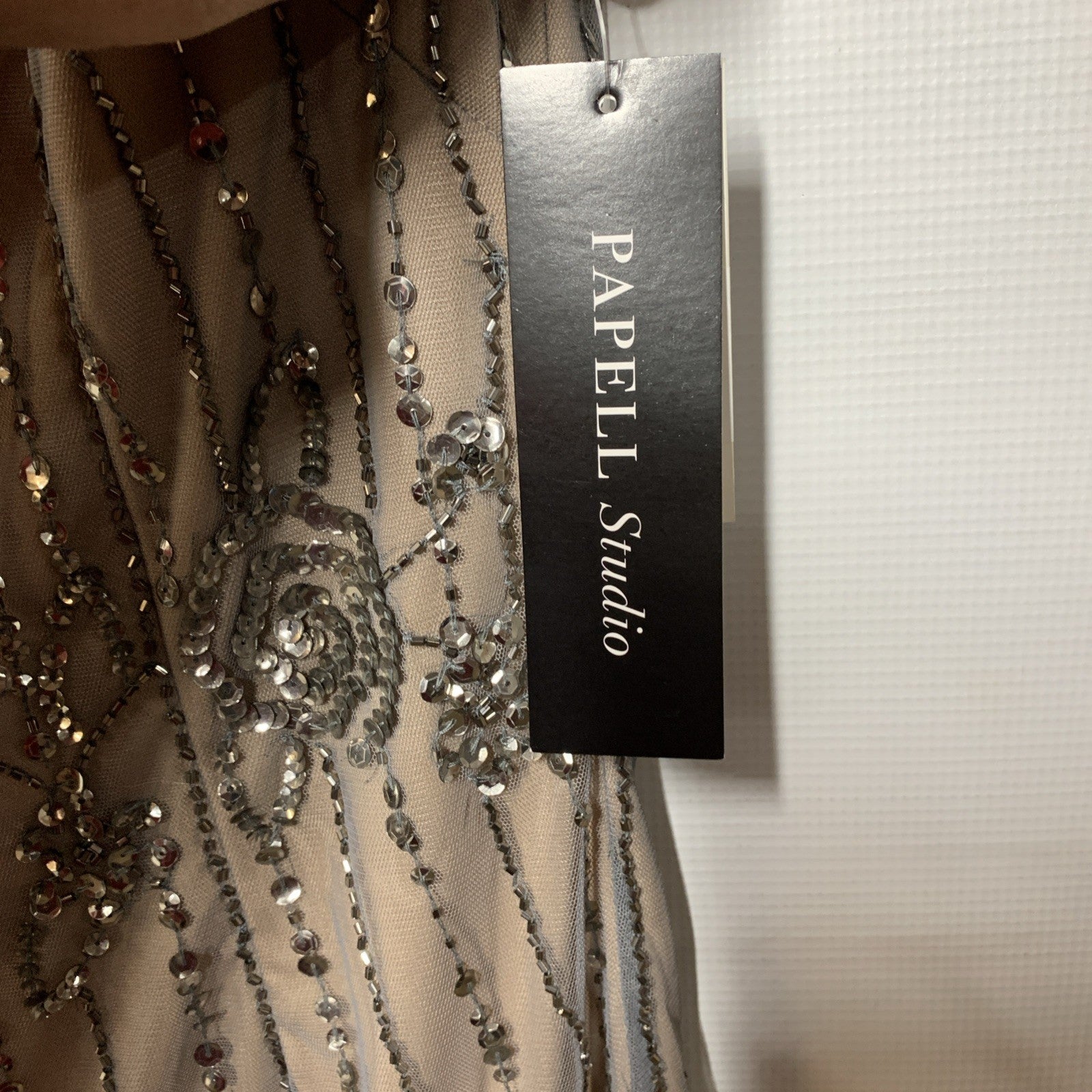 Adrianna Papell Womens Beaded Short Dress Party Cocktail Special Occasion Size 2