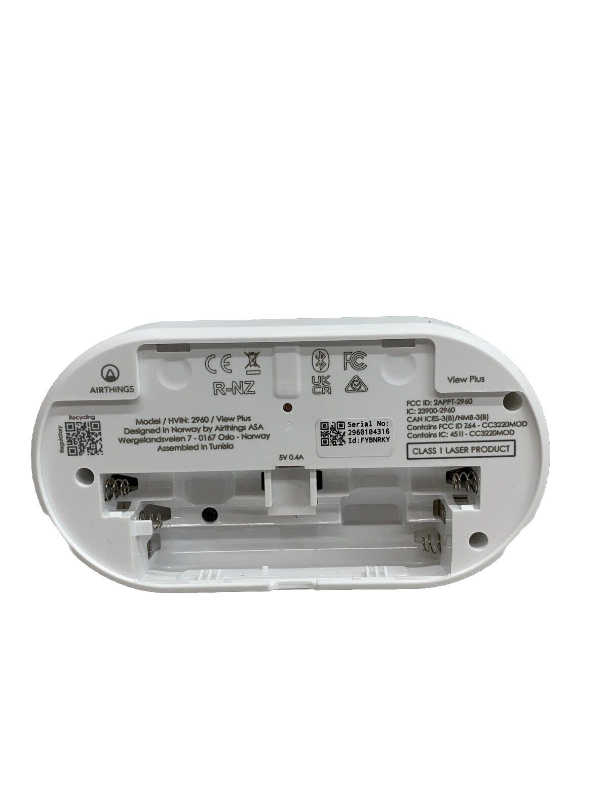 Airthings View Air Quality 2980, Air Quality Monitor, PM 2.5 (Inactive Battery)