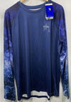 Guy Harvey Men's Deep Blue Shirt Raglan Sun Protection Long Sleeve T-shirt Large