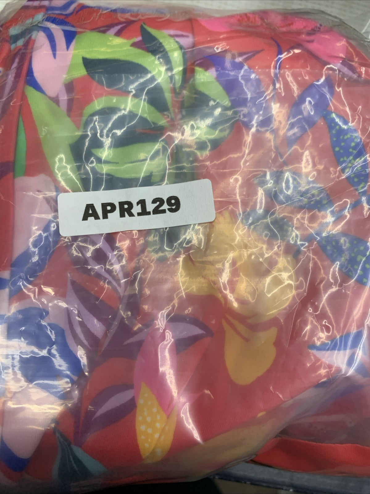 Women's Caribbean Joe Floral Tankini Swim Top RL2SP31 Size 14 Pull On Stretchy