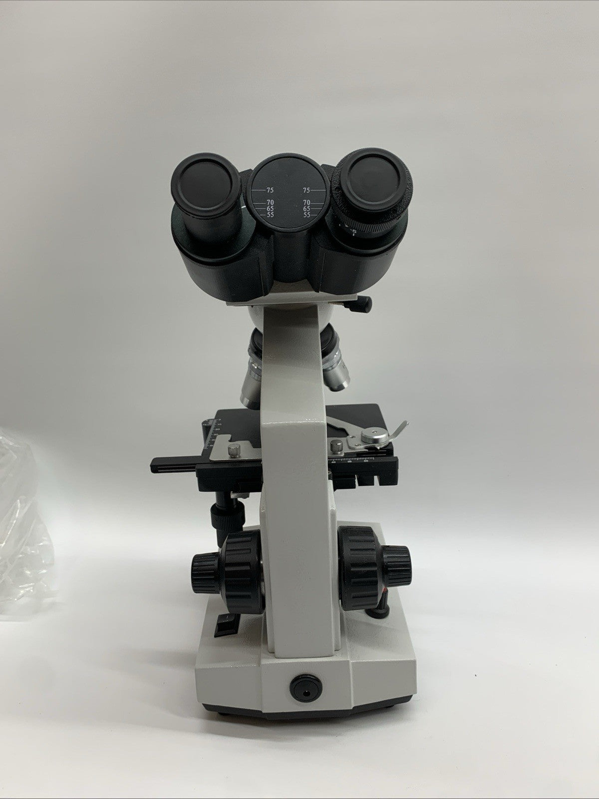 Professional Binocular Microscope with Double Layer Stage Abbe Condenser USED