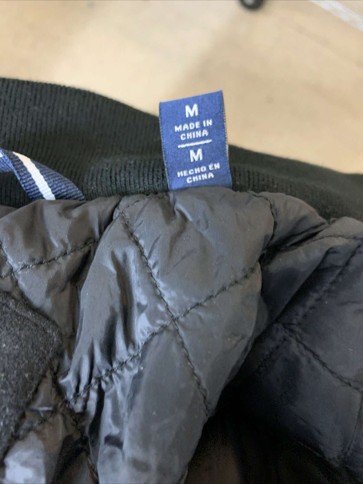 Dockers Men's Henry Wool Blend Top Coat Black Size Large Long Sleeve with Pocket