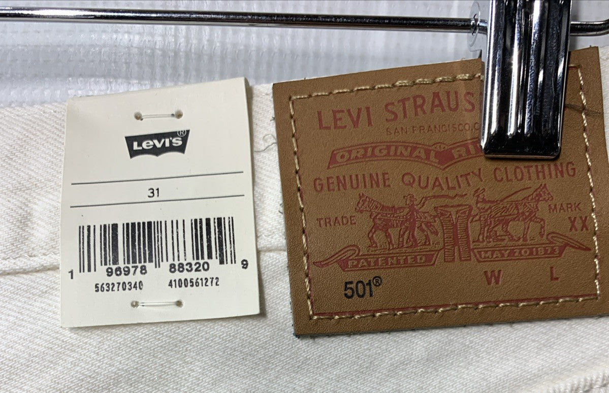 Levi's® Women's 501 Original Premium High-Rise Jean Shorts Cotton White Size 31
