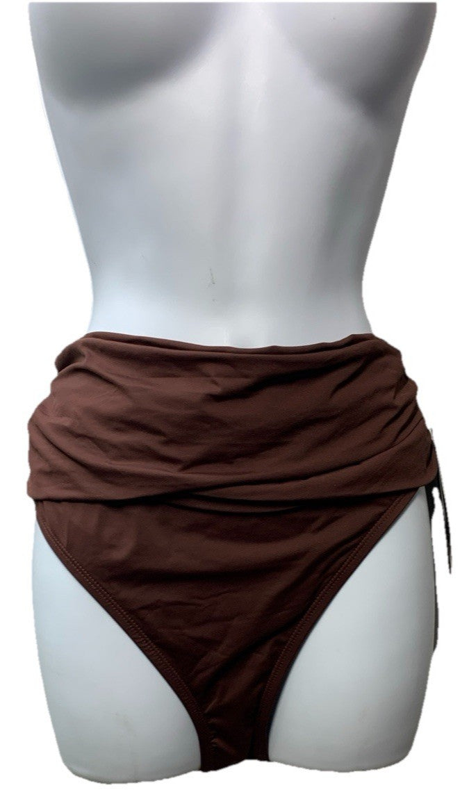 La Blanca Island Goddess Womens Banded Mid Waist Bikini Bottom Underwear Size 14