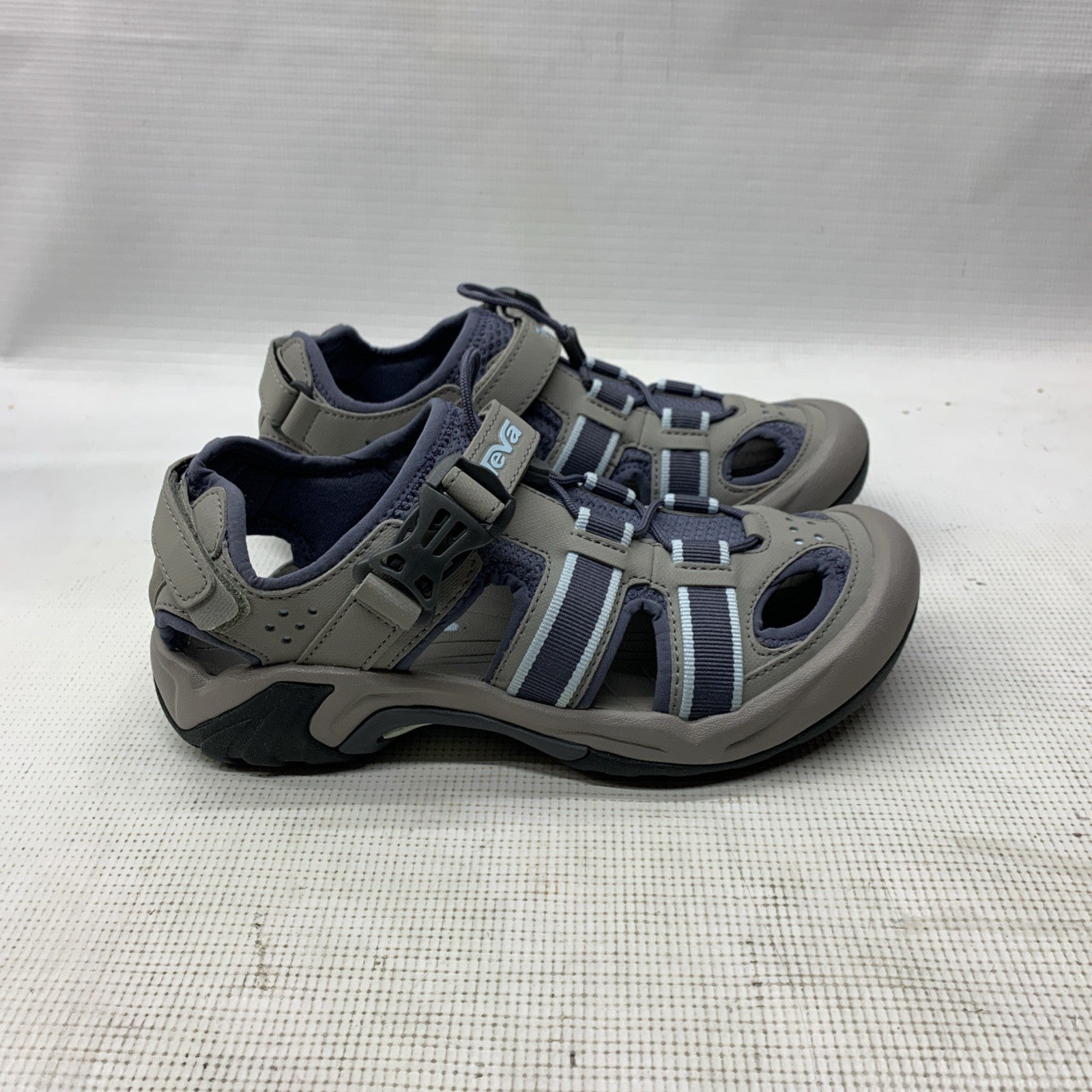Teva 6154 Womens Omnium Hybrid Hiking Water Shoe Sandal Slate Hook & Loop Size 7