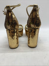 Sam Edelman Jullian2 Women's Platform Gold Sequins 8.5 M Open Toe Heel Sandal