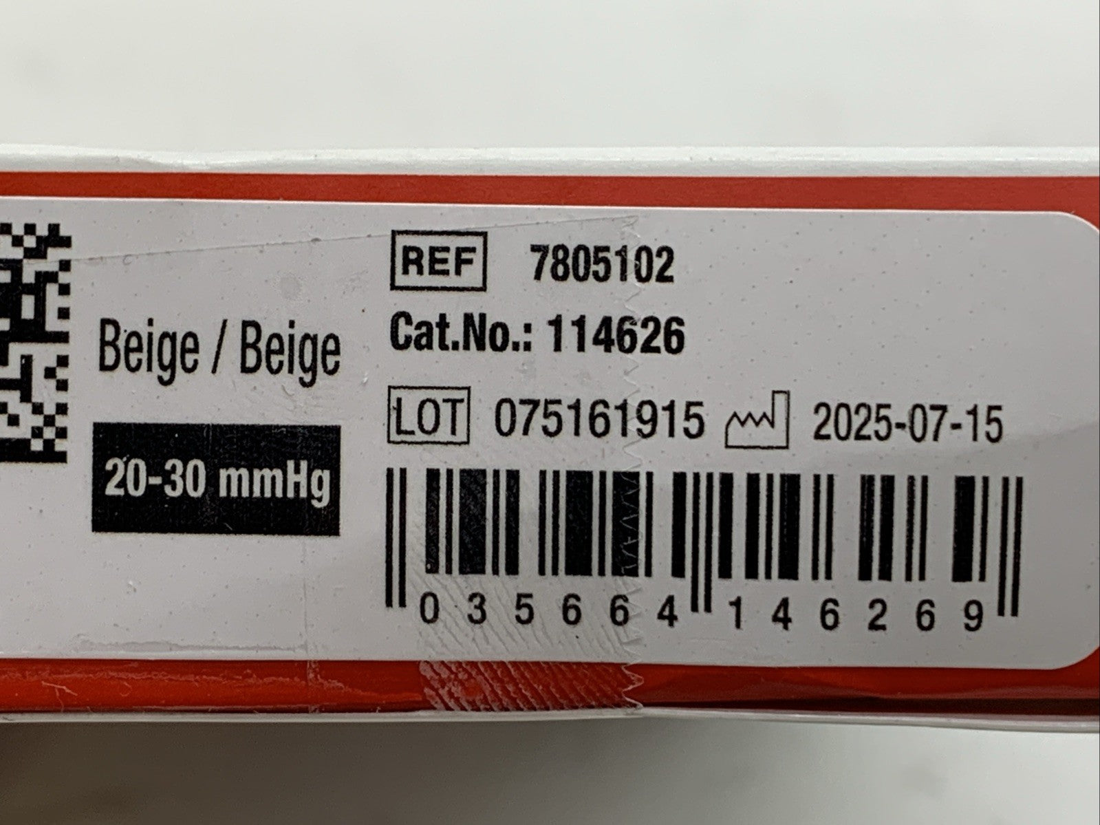 Jobst Relief Firm Compression Sock Medium Beige Unisex Firm 20-30mmHg All-around