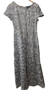 Alex Evenings Women's Rosette Dress Short Sleeves Elegant Formal Party Size 10P