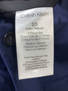 Calvin Klein Boy Formal Suit Set Includes Single Breasted Jacket & Pants Size 20