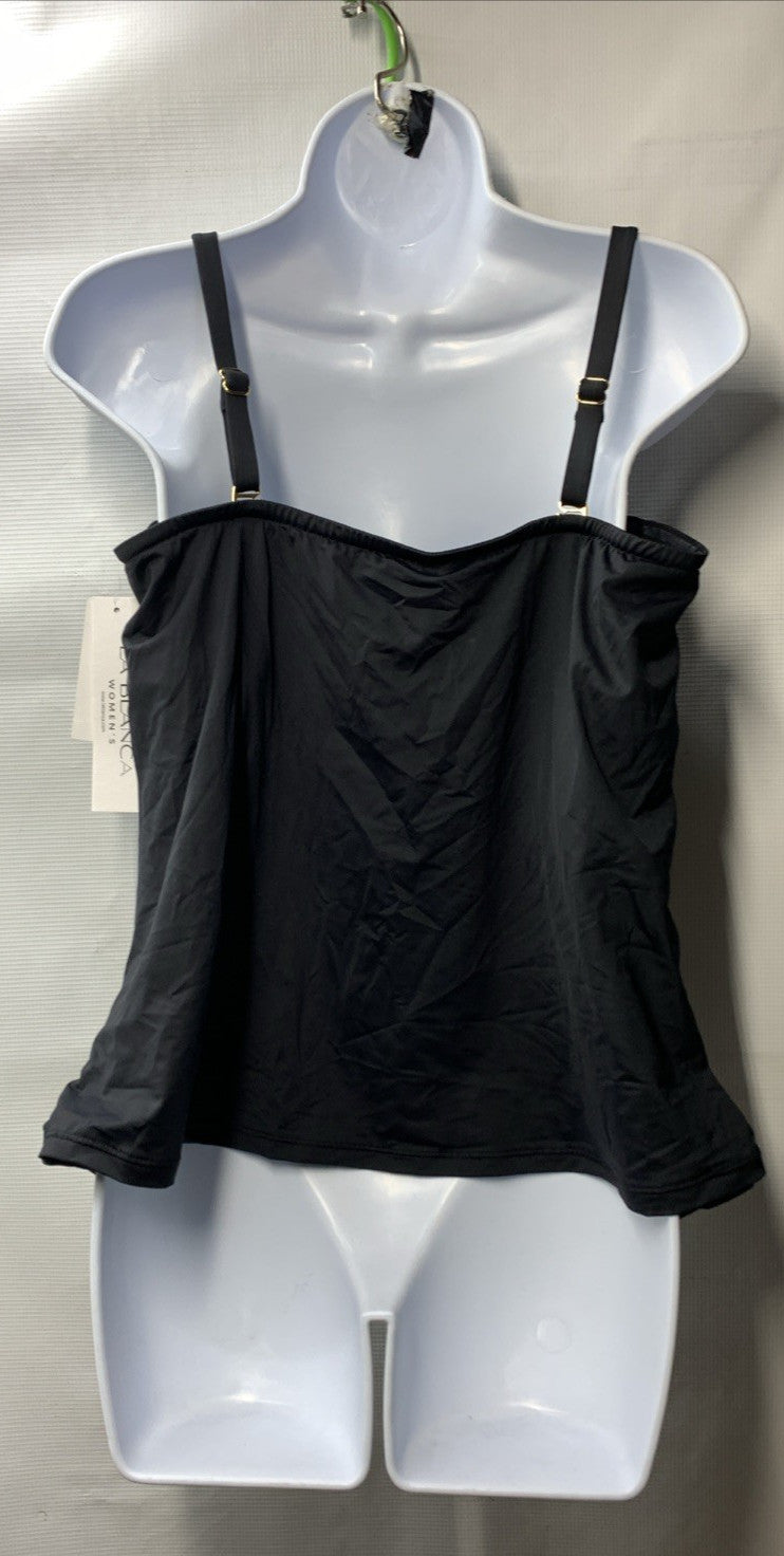 La Blanca Plus Island Goddess Tummy Control Bandini Swim Tankini Top Size 18W