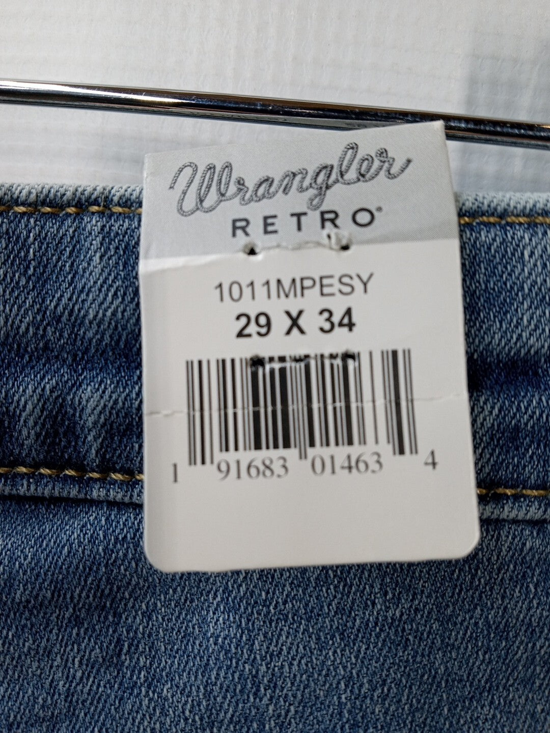 Wrangler Retro High Rise Trouser 29W/34L Tappered Denim Blue Jeans 1011MPESY