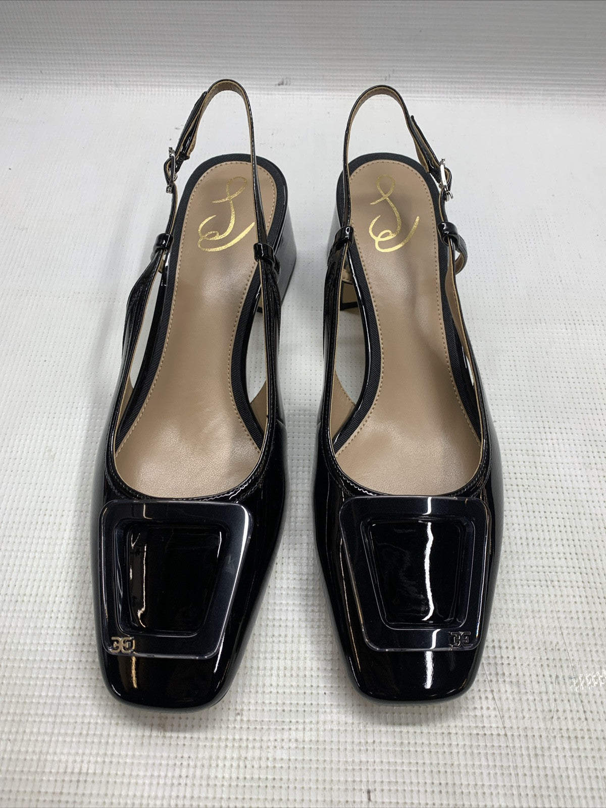 Sam Edelman Womens Tracie Adjustable Slingbacks Shoes Black I5471L2001 Size 8.5M