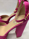 Vivianly Women Platform Ankle Strap Open Toe Chunky Block High Heels Rose Red 8