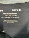 Under Armour Men's Play Off Heather Polo Shirt HeatGear Top 1351131 Black Size S