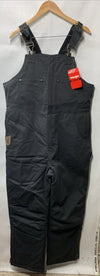 Wrangler 65145 Men's Insulated Duck Bibs Workwear Black with Pockets Size Large