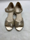 Touch Up Foster Womens' Heeled Sandals Gold 4679W Size 9W Hook & Loop Open Toe