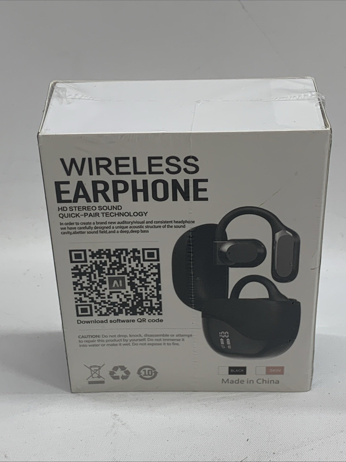 Ai Language Translation Earbuds Wireless Earphones Black Real-Time 3in1 144 Lang