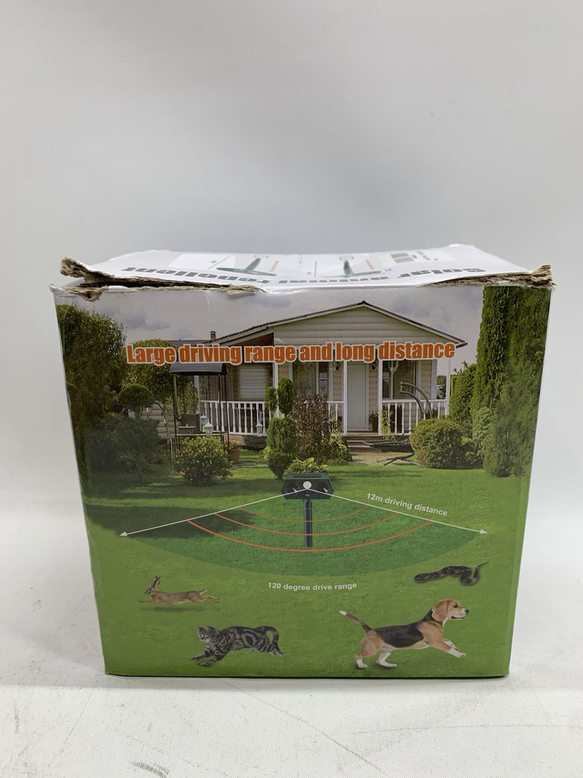 Solar Ultrasonic Animal Repellent Outdoor Cat Deterrent Infrared Sensing 2 Pack