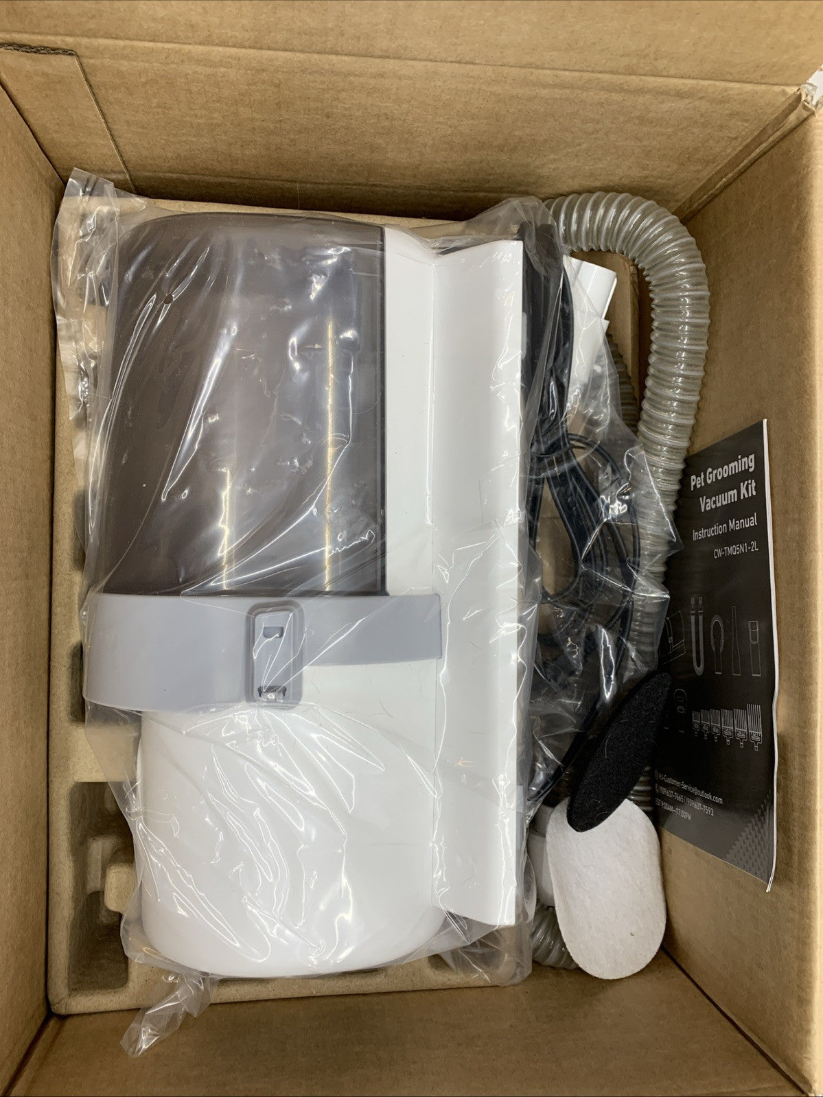 Dog Grooming Vacuum and Kit, Clipper Nail Trimmer Grinder M71 (CW-TMQ5N1-2L)