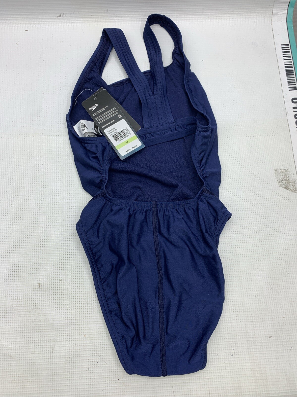 Speedo 252842 Prolt Super Solid Speedo Navy One Piece Swimsuit Size 30 Swimwear