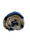 Navy/Tan Mexican Blanket by Laguna Beach Textile Co - Beach, Yoga, Camping,