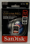 SanDisk Extreme PRO 64GB UHS-I U3 SDXC 200MB/s 4K UHD Video Memory Card SDSDXXU