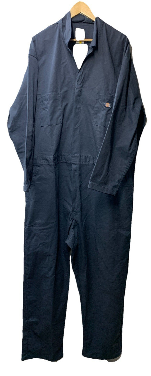 Dickies Men's Basic Blended Coverall Big-Tall 3XL R Navy Two-way Front Brass Zip