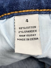 Resfeber Women's Ripped Boyfriend Jeans Stretch Skinny Jean Size 4 Long Pants
