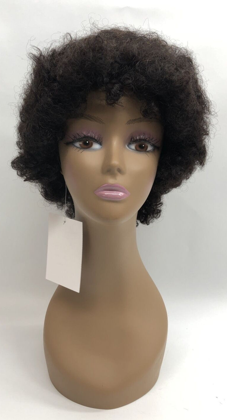 JOEDIR HAIR Short Curly Hair Wigs for Women Natural Black Short Kink 100% Human