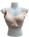 Light beige Warner's women's wireless bra with seamless design and light lining, soft and comfortable for everyday wear.