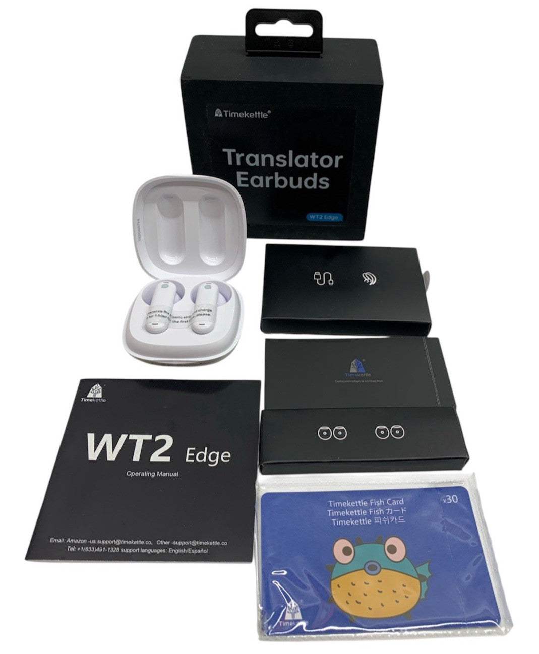 Timekettle WT2 EDGE Earbuds Translator Offline Language Earphones Device White