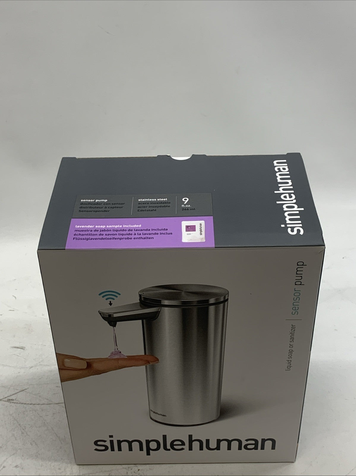 Simplehuman 9fl.oz. Touch-Free Rechargeable Sensor Liquid Soap Pump Dispenser
