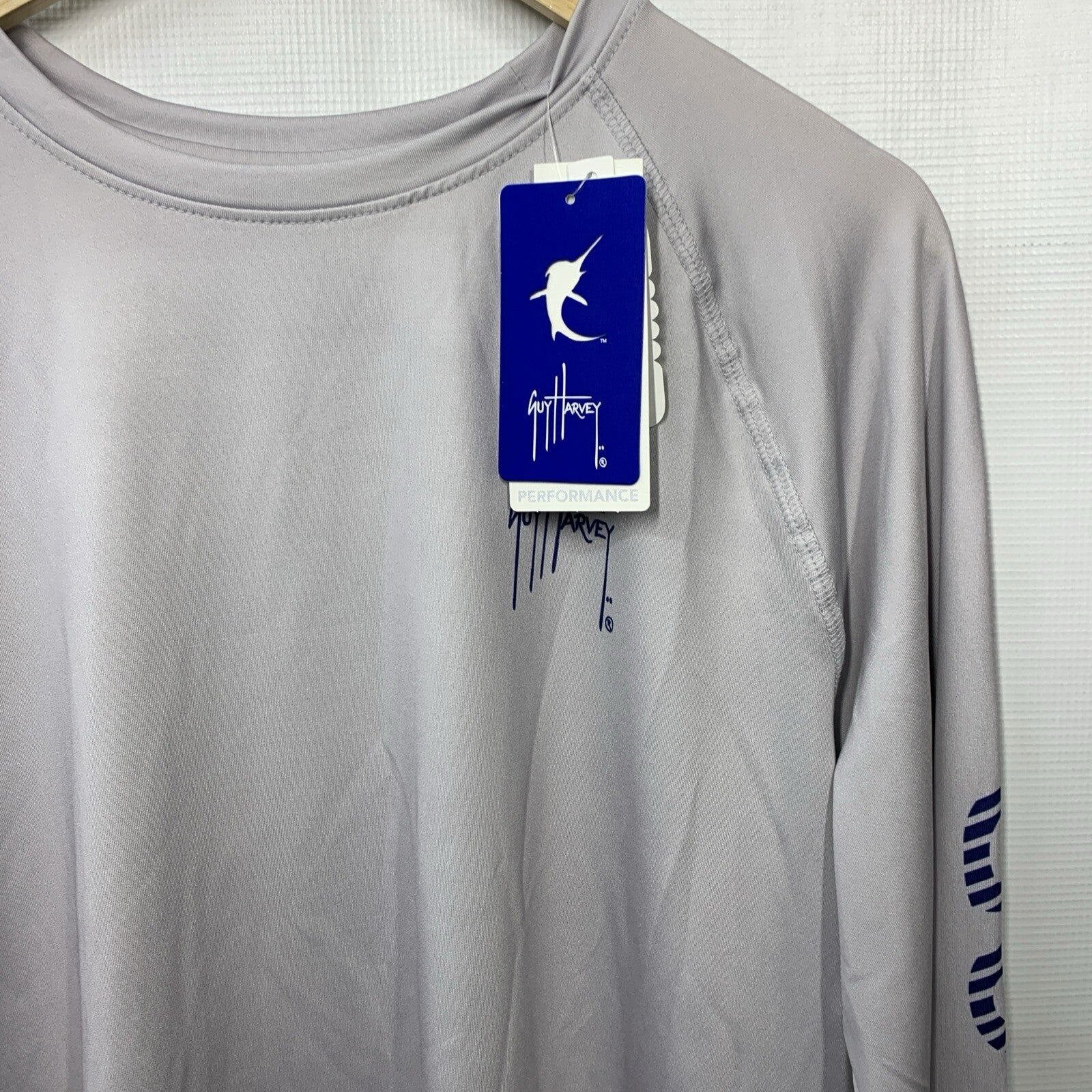 Guy Harvey Men's American Classic Performance Raglan Sun Protection Top Large