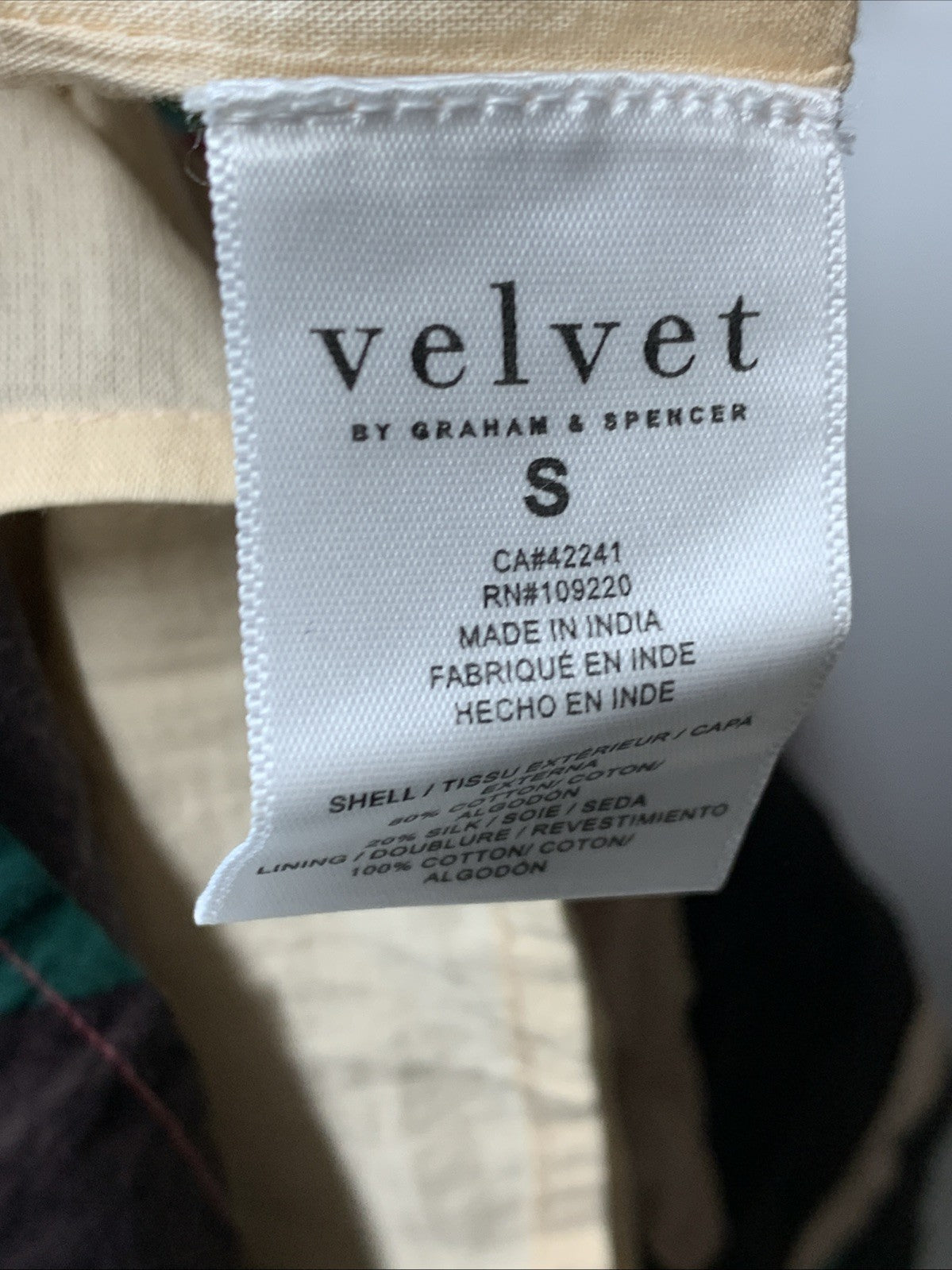 Velvet by Graham & Spencer Women's Tracy Printed Silk Cotton Voile Dress Size S