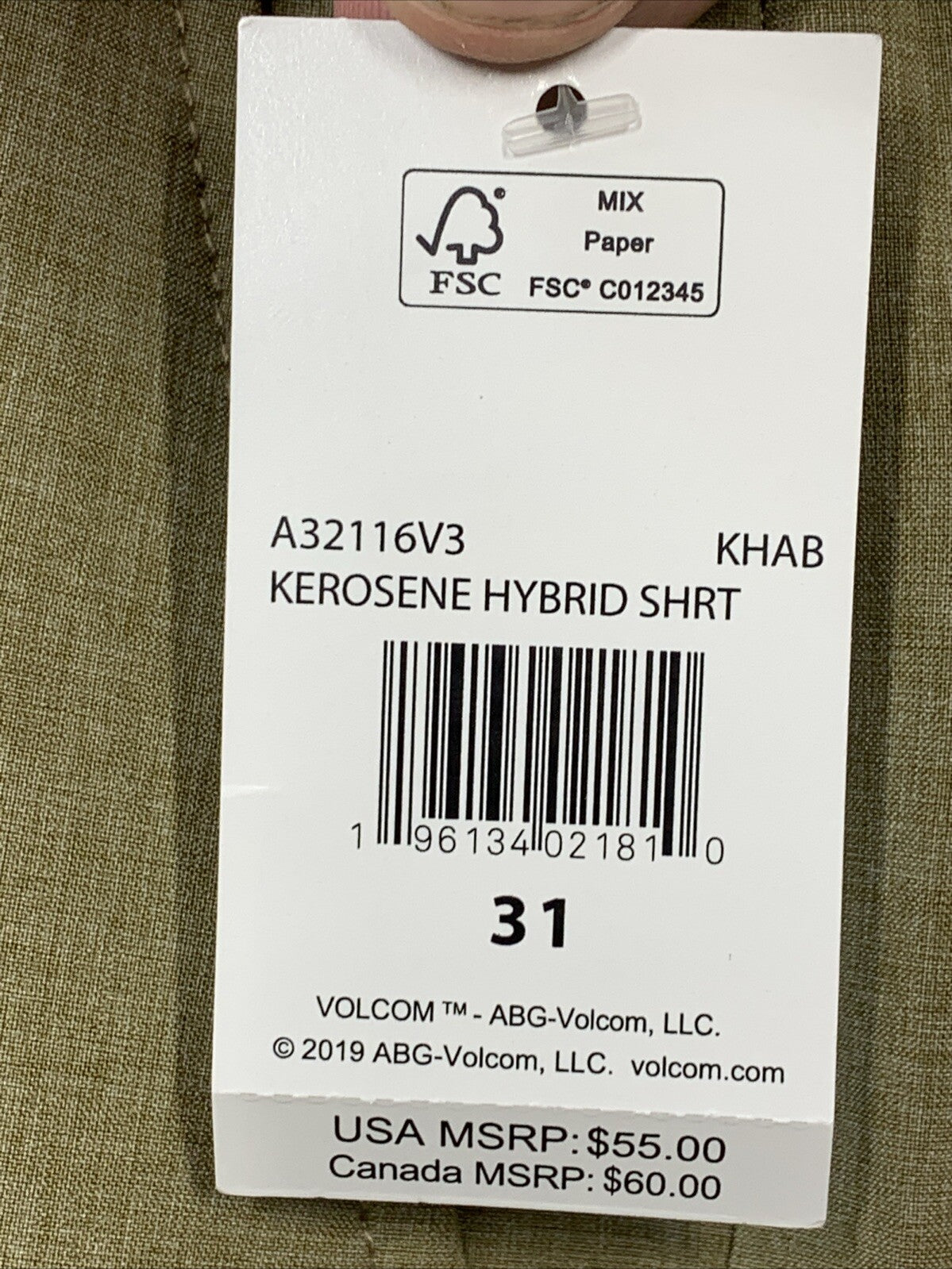 Volcom Men's Modern Fit 21