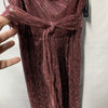 Adrianna Papell Women's Metallic Crinkle Gown Dress Size 4 Party/Cocktail Formal