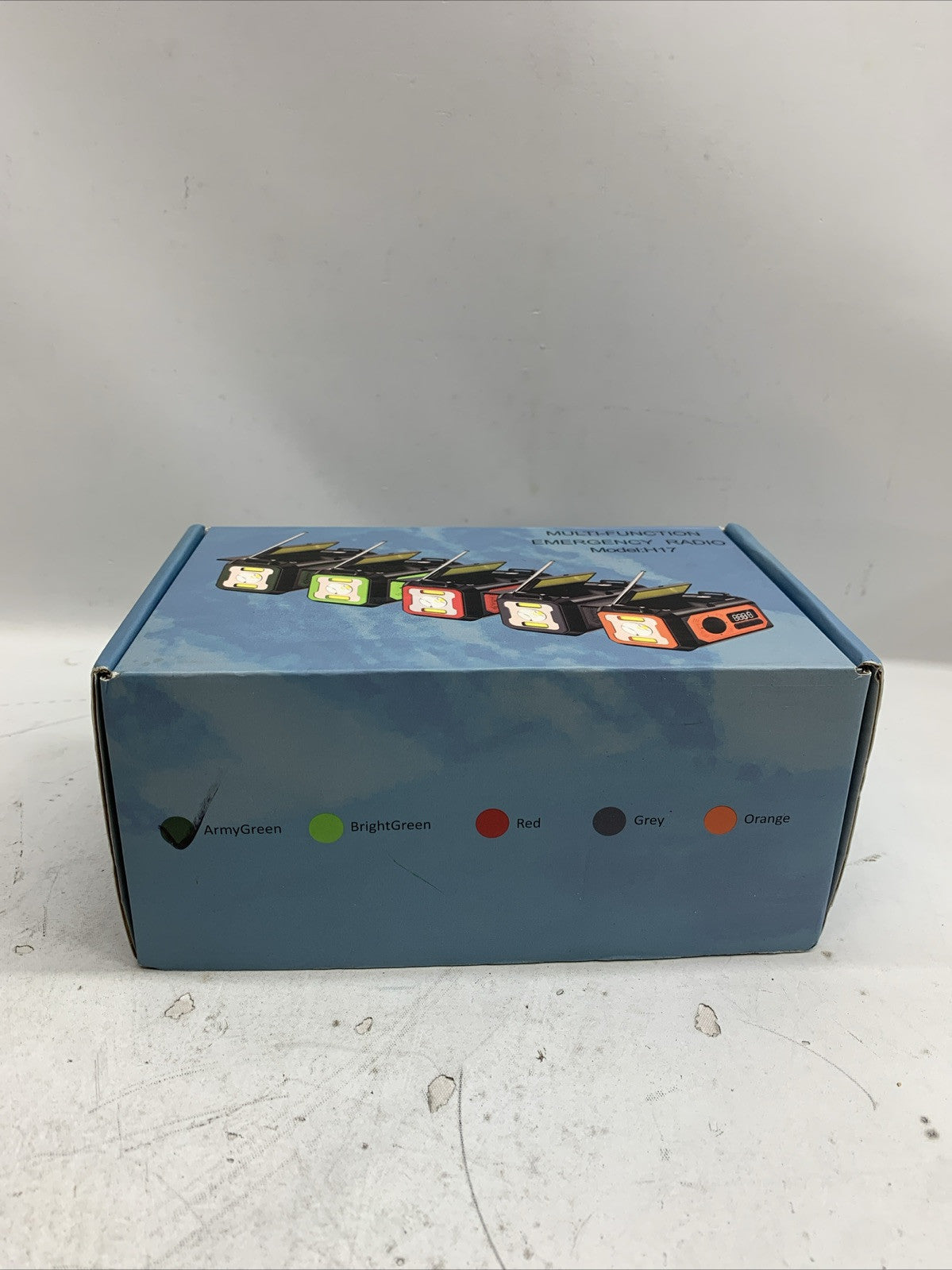 Multi-Function Emergency Hand Crank Radio, Portable Solar Radio H17 Army Green