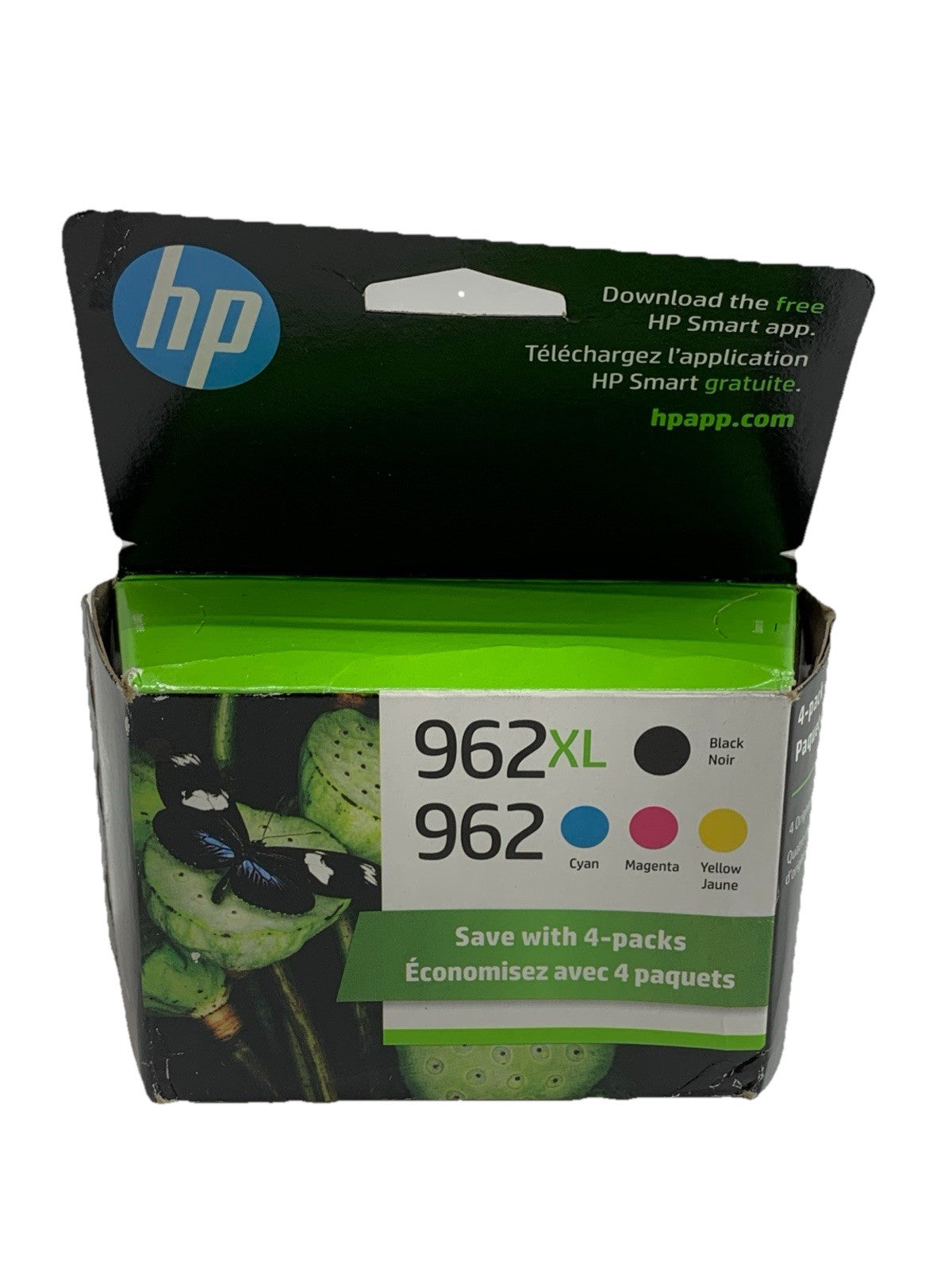 Original HP 962 3JB34AN Cyan Magenta Yellow / 962XL Black Ink Cartridges 4-Pack