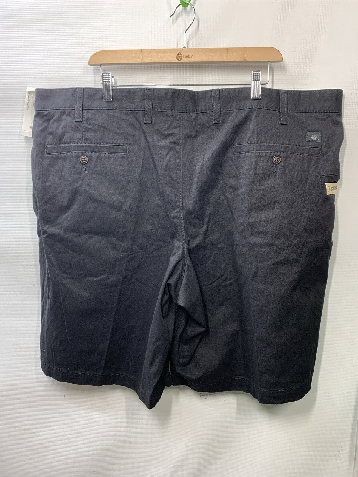 Mens Shorts Dockers Big & Tall Perfect Classic Fit Shorts Size 46 Black w/Pocket