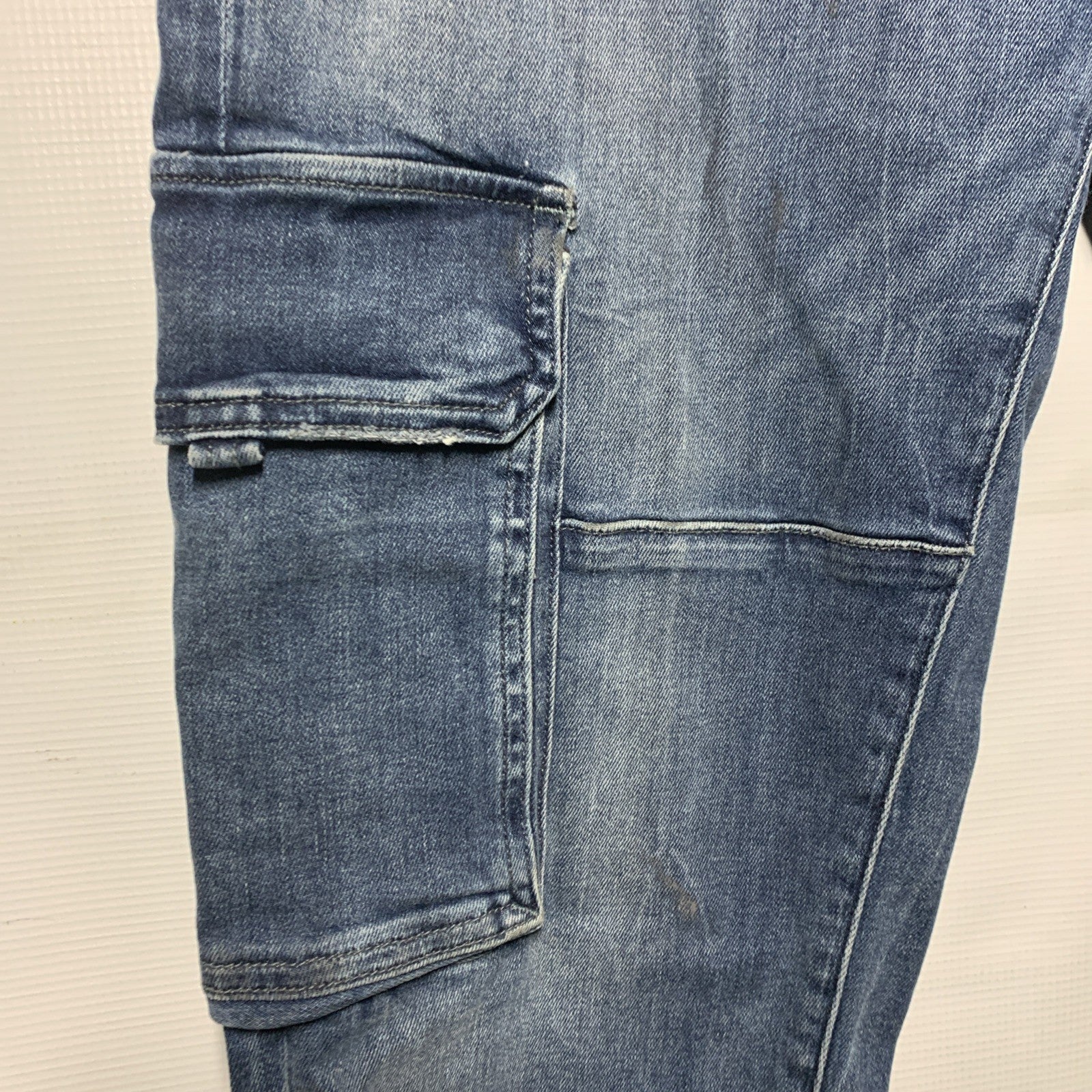 Hudson Men’s Skinny Summer Night Cargo Paint Splat Jeans 36 Long Pants w/Pockets