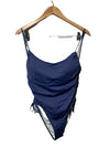 Flirtt Gottex Solids Scoop Neck Adjustable One Piece Swimsuit Size L Dusk Blue