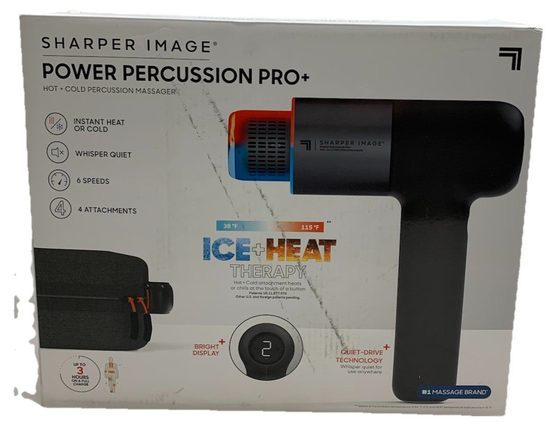 Sharper Image Power Percussion Pro+  Hot/Cold Percussion Massager Quiet 6 Speed