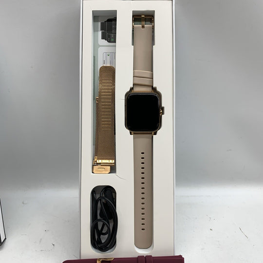 Laret Smart Watch for Women, Fitness Tracker Waterproof Wrist Smartwatch, Gold